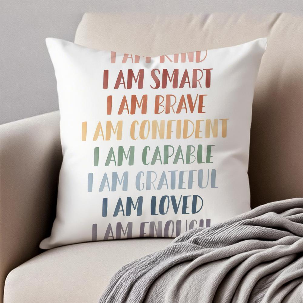 Cartoon Rainbow Sun Cushion Cover Pillowcase Anti-Dustmite Invisible Zipper Short Plush Sofa Cushion