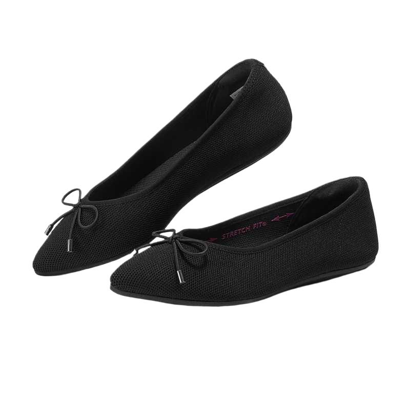 Skechers Cleo Point Mesh Comfortable Simple Versatile Casual Shoes Women Sneaker Black 159099-BBK
