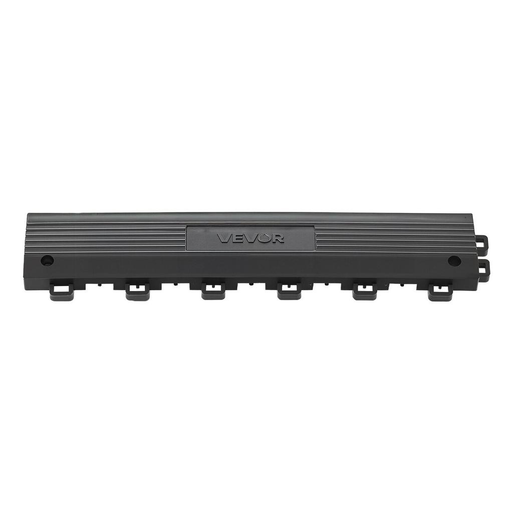 Transition Edge Kit, 11-Piece, Durable PP Interlocking Modular Garage Floor Edging, Easy Installation, Edge Protection for Wet Area Restaurant, Only