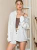 2026 Autumn/Winter European & American Style Loose Casual Button-Up Hooded Sweatshirt