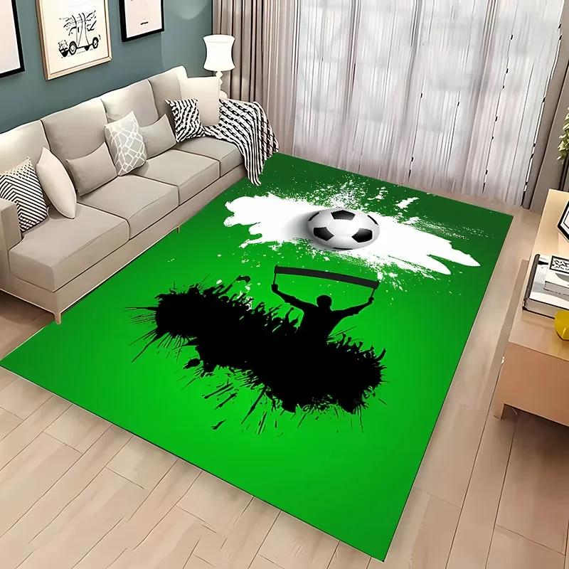 Tappeto a tema sport di palla Tappetino da pavimento da calcio cartone animato per decorazione camera da letto bambini Tappeti grandi aree da calcio Tappeto per ingresso soggiorno casa