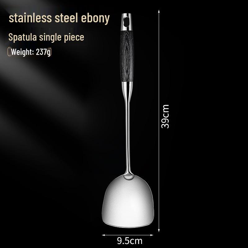 316 Stainless Steel Rosewood Kitchen Utensil Set: Thickened Slotted Spoon, Soup Spoon, Stir-Fry Spatula