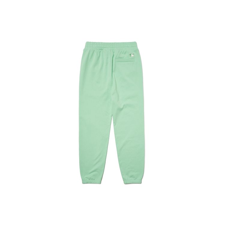 MLB Basic Logo Ss22 Jogger Knit Pants Unisex bottoms Light-Beige-Green 3APTB0121-43KAL