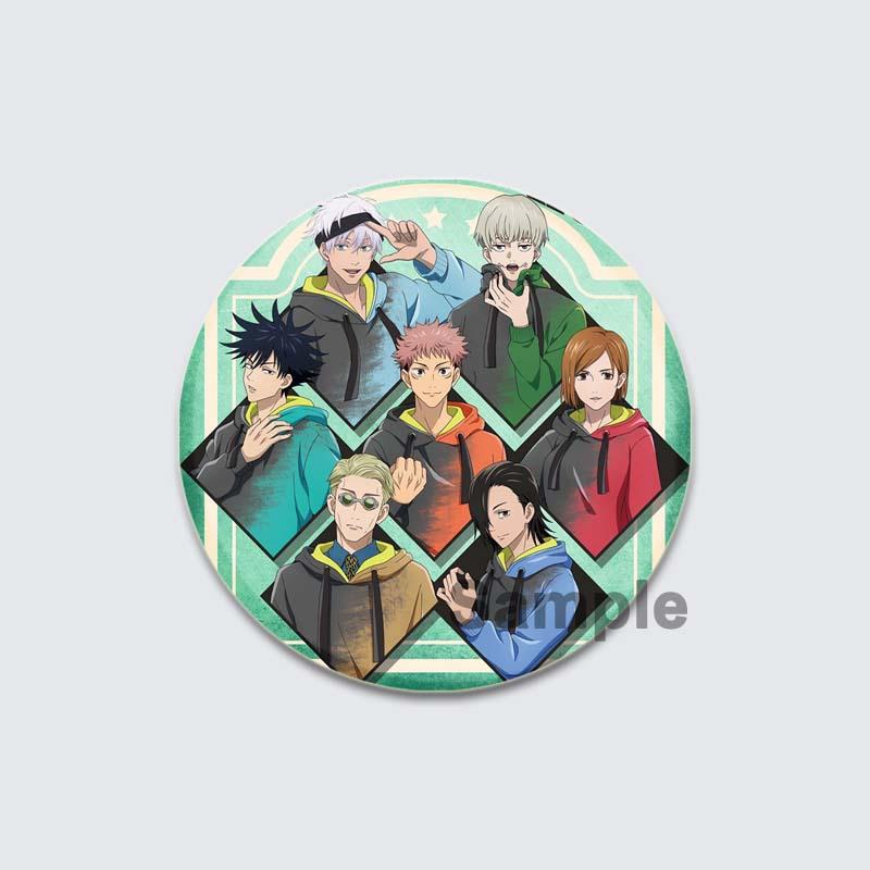 32/44/58mm Anime Jujutsu Kaisen Insigna Figura Gojo Satoru Yuji Itadori Desene animat rotund Ace lucrate manual DIY Rucsac Guler Brosa Accesorii