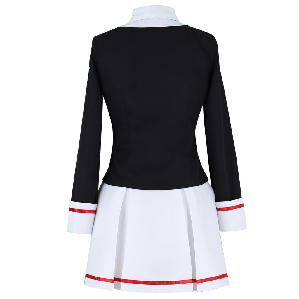 Anime Womens Clearcard Kinomoto Sakura Tomoyo Daidoji Cosplay Costume Sailor Maid dress school uniform coat outfit