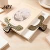 Rustic Desk Decor for Readers Vintage Metal Book Page Holder, with Floral Pattern Design, Hands Free Durable Holder Textbooks Clip, Zinc Alloy