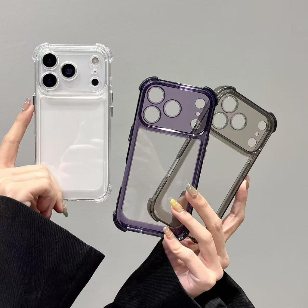 Shockproof Transparent Phone Case for IPhone 17 Air 16 15 14 13 12 11 Pro Max Lens Protector Clear Soft Bumper Back Cover