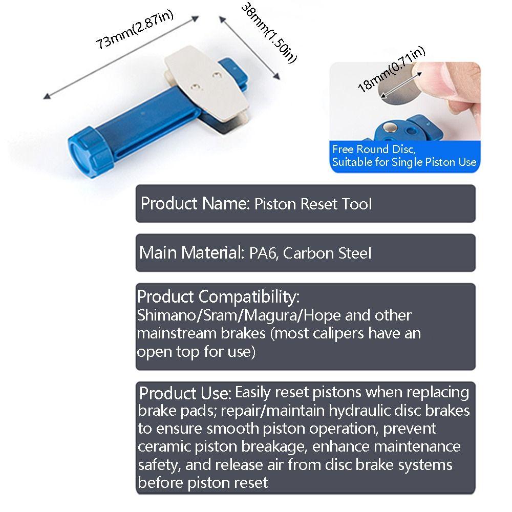 Carbon Steel Bicycle Brake Piston Resetter Brake Caliper Reset Tool Disc Brake Adjustment