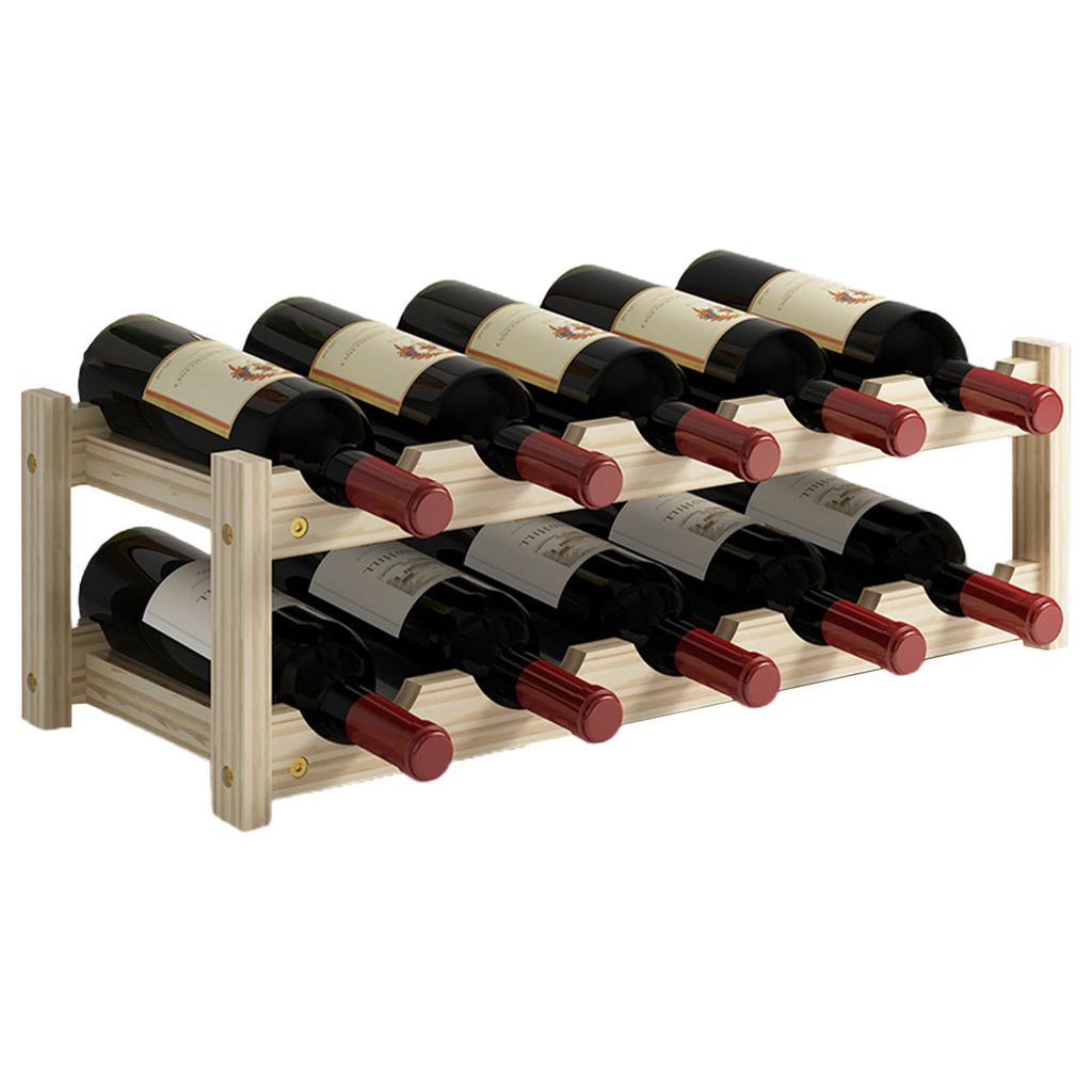 2/3/4 Tiers Wooden Wine Racks Home Bar Party Display Glass Holder Shelf Decoration Red Wine Storage Rack Stand Organizer