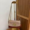 [Gebraucht] Parker 18 Nieten Kamelienblüten-Ketten-Klapp-Umhängetasche Beschichtetes Canvas und Kalbsleder Crossbody-Tasche Klein - Sehr Gut #6BRLYX