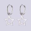 Stainless Steel Star Drop Earrings Women Girls Gold Color Hoop Earrings Minimalist Wedding Jewelry Gift for Friends