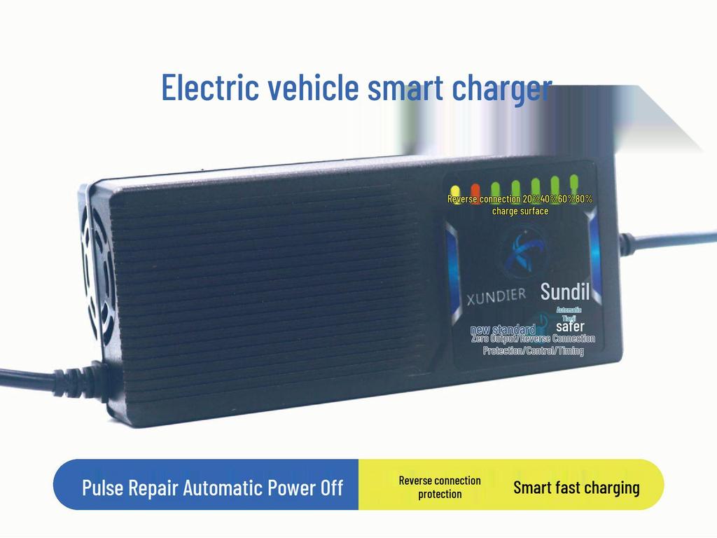 48V/60V/72V Automatic Battery Disconnect Charger - 32A/35A/40A for Electric Vehicles, 60V Fast Charge