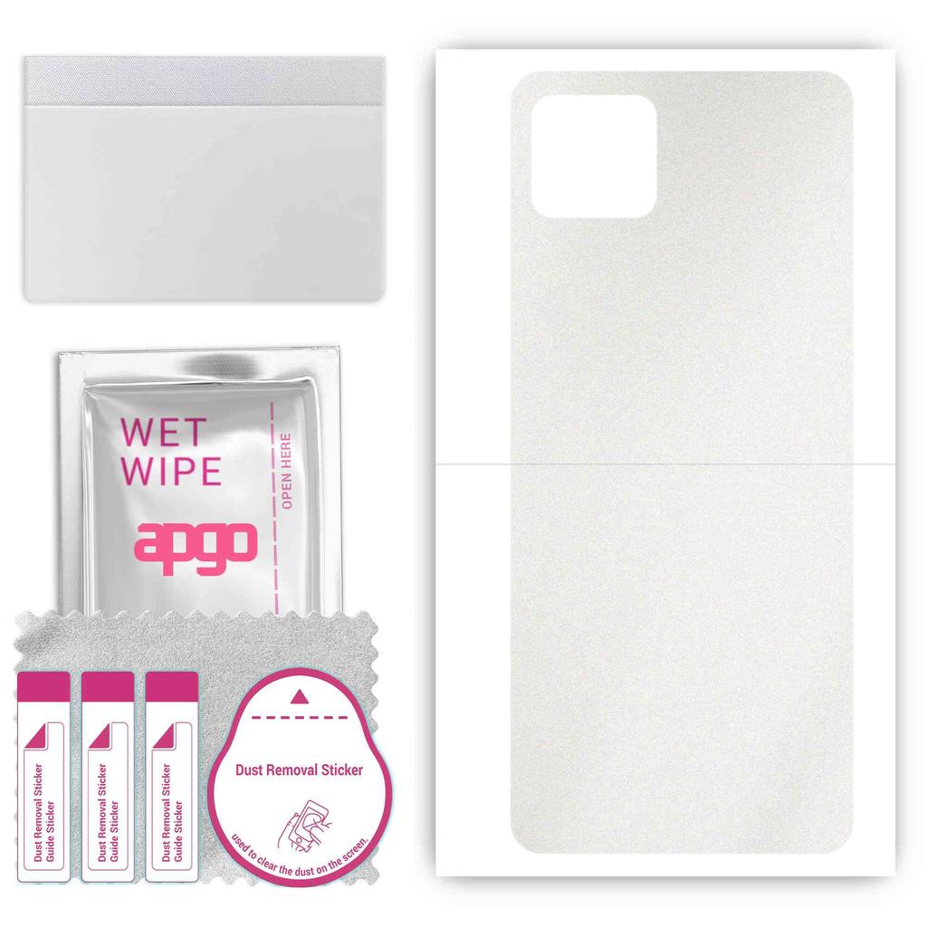 apgo Protective Skin Sticker for the back compatible with Oppo A53 5G, Wrap Film, Foil, Vinyl - Pattern Matte Transparent