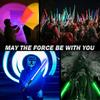 YDD Jedi Sith Lichtschwert mit Aluminium 16 Farben LED Lichtschwert für Intensive für Erwachsene Griff RGB Griff, Ändert, Kämpfe, (Schwarze Klinge)
