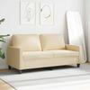 2 Seater Sofa Cream 140 Cm Fabric