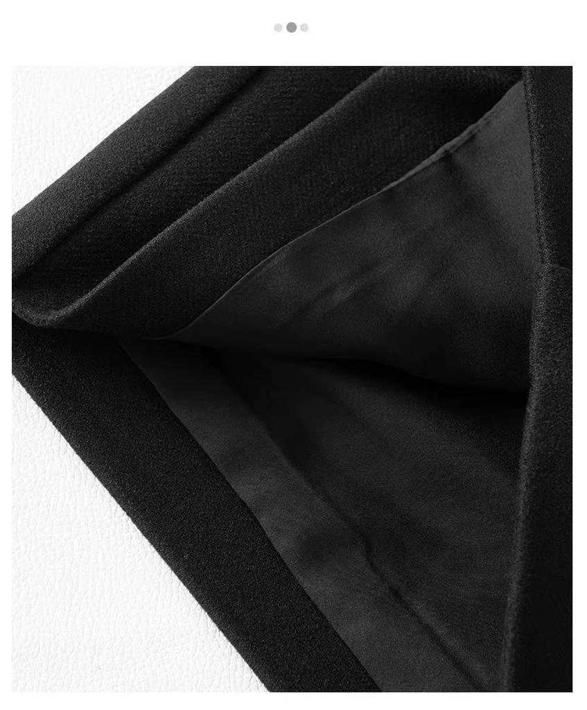 Khaki Woolen A-Line Booty Shorts: Women's Casual Wide-Leg Pants for Autumn/Winter 2024 Fashion