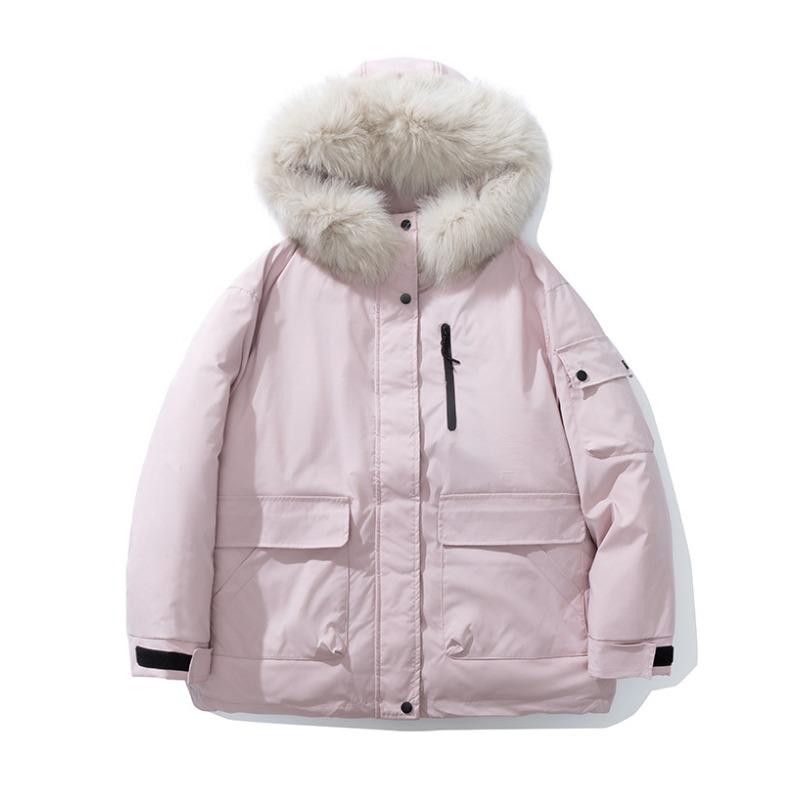 Tooling down cotton clothes women's new winter short hooded fur collar outdoor pie overcome cotton coat