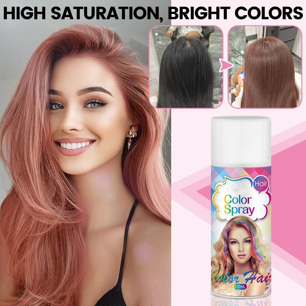 Color Spray Hair Spray Disposable Hair Dyes Spray Cover Gray Hair Temporary Disposable Color Hairspray Spray 120ml