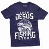 Men's Fishing Story T-shirt Jesus Funny Shirt Fisherman Gifts Dad Tee For Him
