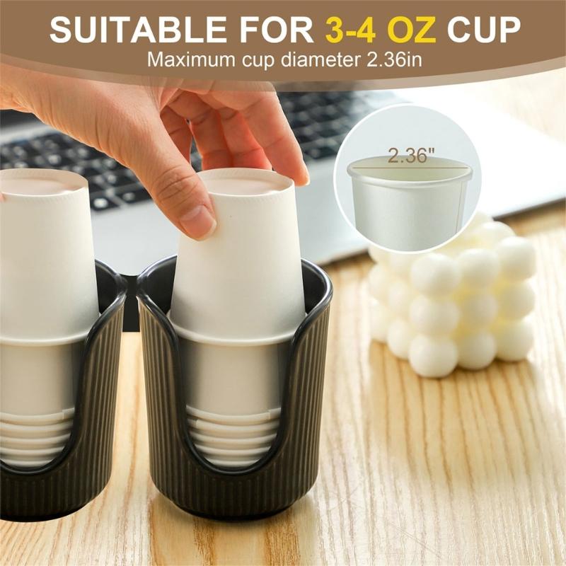 Set of 3 Elegant Paper Cup Organizers with Double Tubes Designs Home Decoration Portable for Household Easy Access