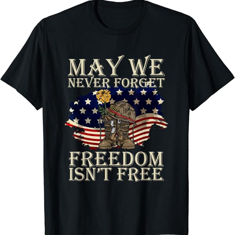 May We Never Forget Freedom Isnt Free Veterans Day T Shirt S разноцветный
