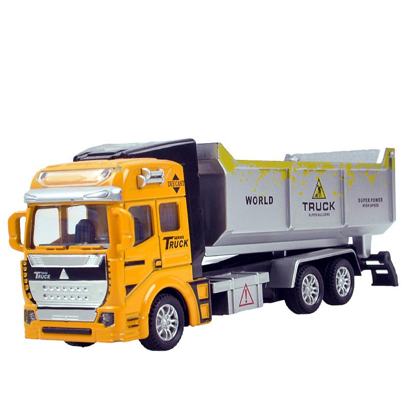 1:48 Pull Back Alloy ABS Metal Car Model Construction Trucks Toy Diecast Vehicle for Kids