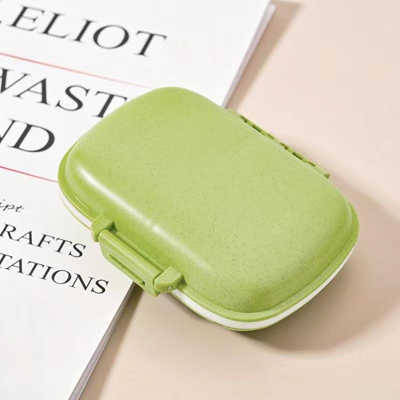 Convenient Mini Sealed Waterproof and Moisture-proof 8 Compartments 7 Days a Week Pill Dispensing Storage Box Pill Box