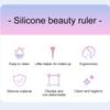 Ușor de controlat Riglă pentru eyeliner din silicon. Instrument multifuncțional pentru machiaj pentru ochi Instrument pentru creion de ochi Rimel Ruj Riglă de frumusețe din silicon