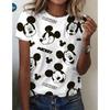 Women's T-shirt with round neck and short sleeves