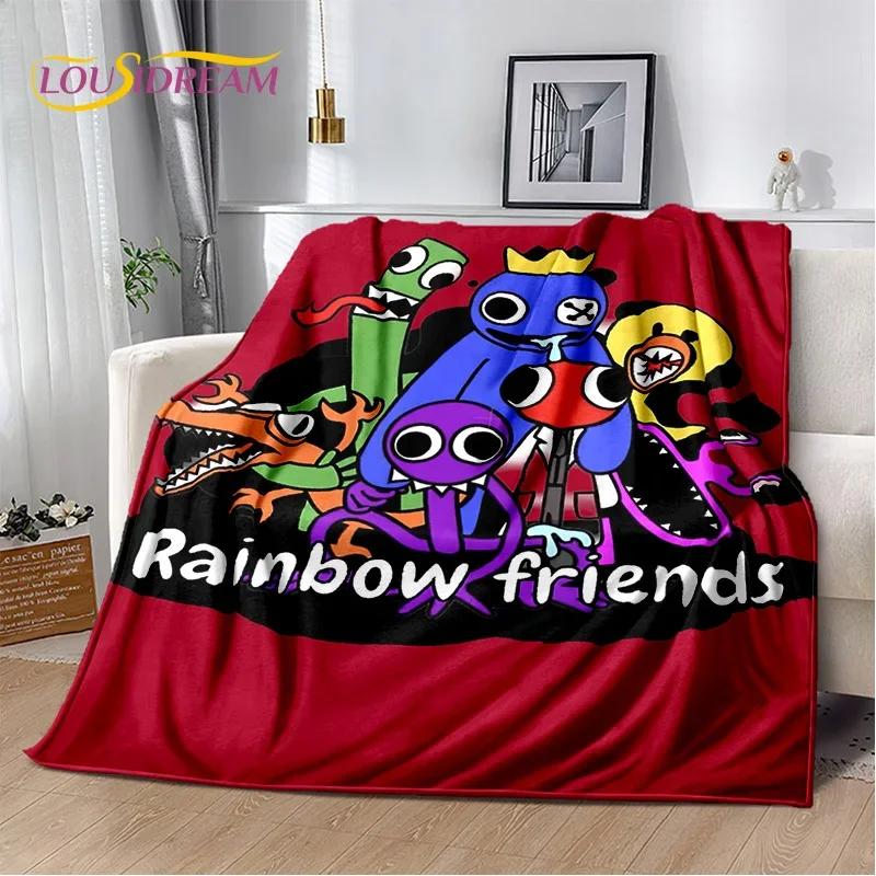 Game R-Rainbow Friends Cartoon Soft Flannel Blanket for Beds Bedroom Sofa Picnic ,Throw Blanket for Cover Outdoors Leisure Gift