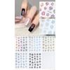 Christmas Nail Stickers Self Adhesive Firework Pattern Decoration Nail Art Accessories for Women and Girls