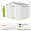 9 x 6ft Galvanised Steel Shed - Brown Wood-Effect
