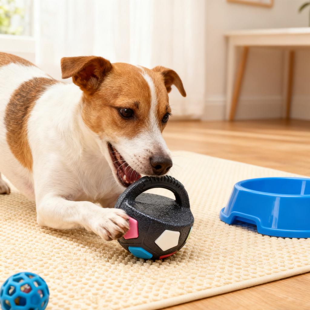 Handle-Equipped Calming Ball, Interactive Football Dog Toy With Squeaker, Dispenser, And Licking Feature, Floating Dog Toy, Suitable For Small, Medium