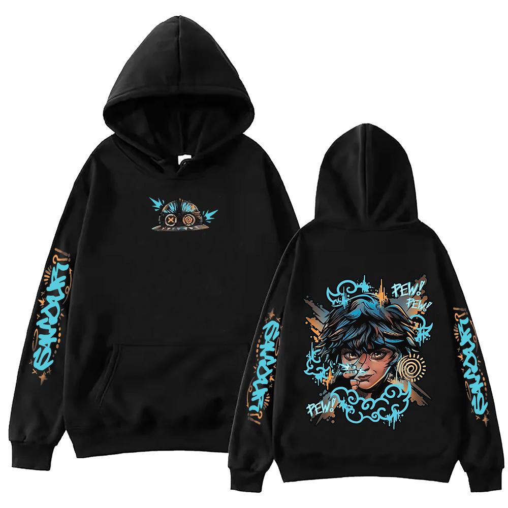 Arcane Jinx Anime Hoodie Harajuku Hip Hop Pullover Tops Sweatshirt Fans Gift