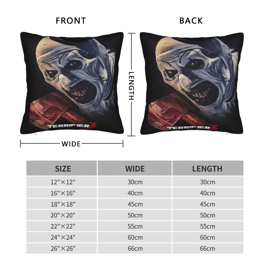 Terrifier Movie Pillow Case  Comfy Pillow Cover Fashion Pillowcases For Chair Sofa Home Decor