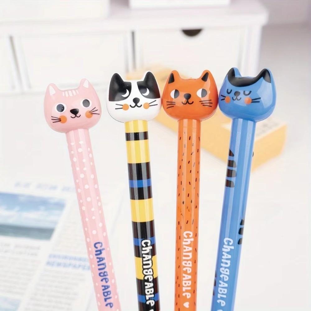 Quick-Drying Writing Pens Cat and Dog Stationery Pens Fun Writing Gel Pens Children Gift