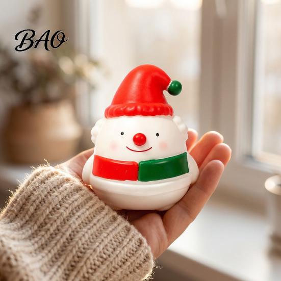 Sensory Fidget Toys Christmas Snowman Squeeze Toy, Stress Relief Cute Desk Decorations Figurine, Stocking Stuffer Party Favor, Gift for Kids