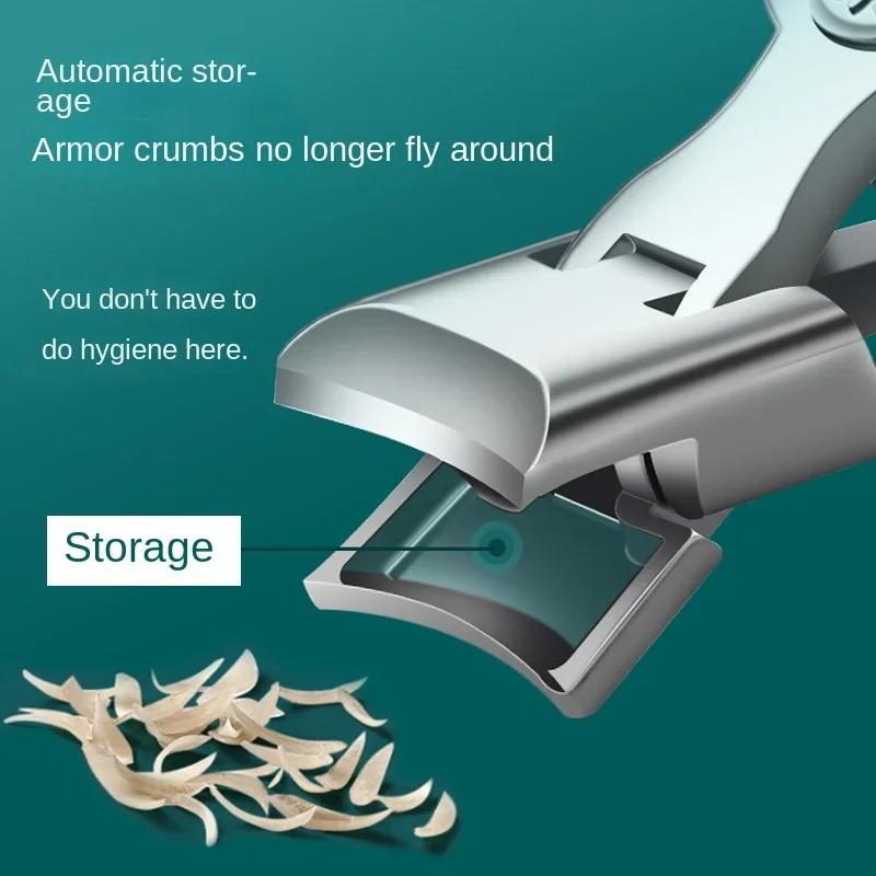 Stainless Steel Nail Clipper Splash-Proof Large Opening Nail Clipper Portable Dead Skin Removalnail Clipper Cuticle Trimmer