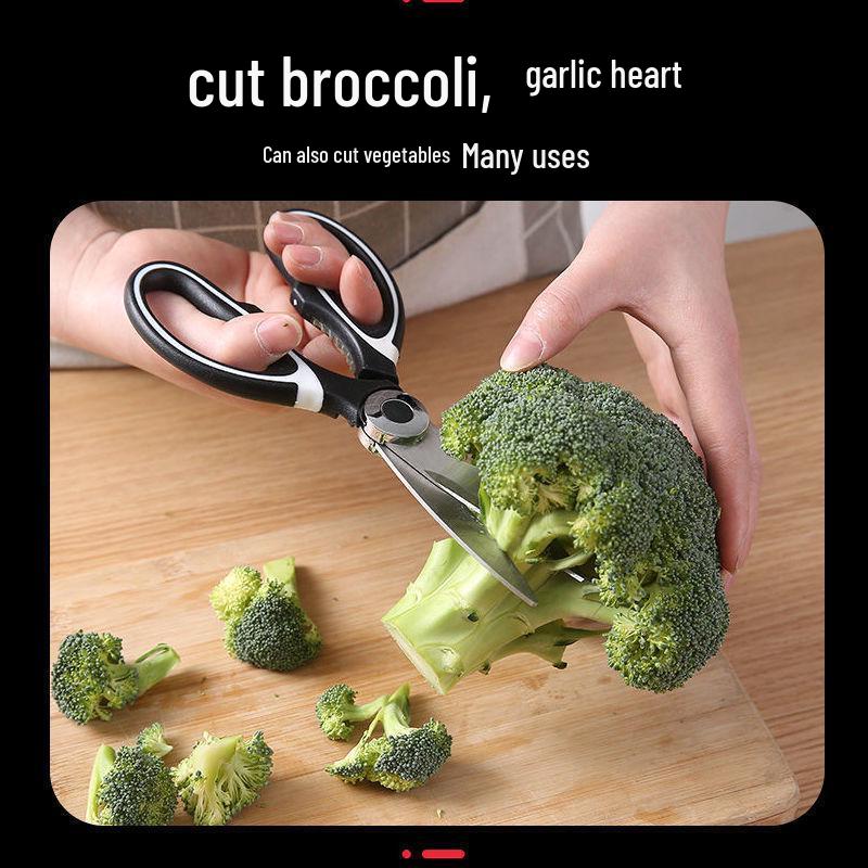 Stainless Steel Multifunctional Kitchen Scissors for Cutting Chicken Bones and Meat