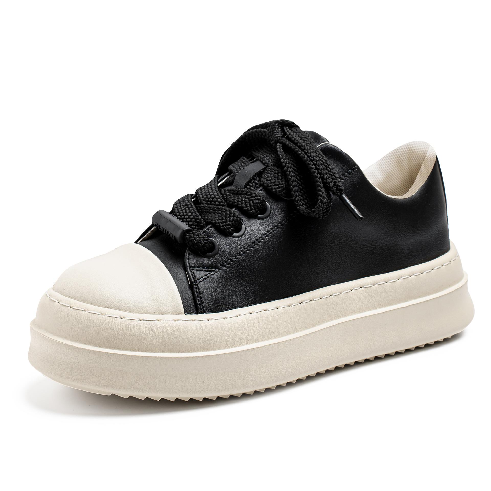 

2025 четыре сезона новые кожаные дышащие кроссовки для сноуборда мужская обувь ins подиумная платформа инструментальная обувь air force one повседневная обувь 39 чёрный