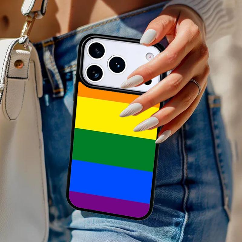 Gay Pride Flag LGBT Phone Case For iPhone 17 Air 14 15 13 12 Max Cover For Apple 14 15 16 16e 11 Pro Max Plus Coque
