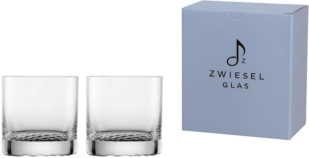 Zwiesel Glass (ZWIESEL GLAS) Shatter-Resistant Chess Tumblers for Whiskey and Hard Liquor, Pair of 2, Machine-Made (m122607)