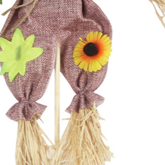 Scarecrow Decor Attractive Colorful with Bucket Halloween Adorable Scarecrow for Garden