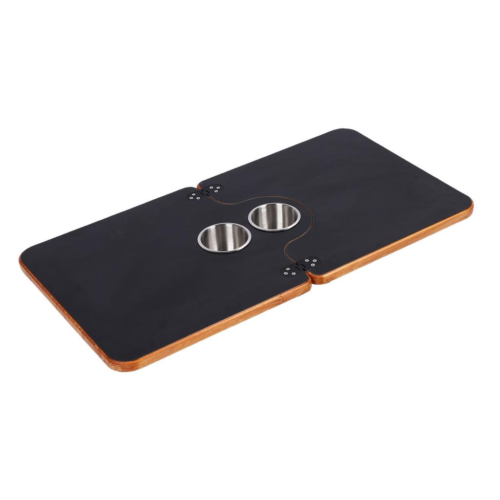 Wohnmobil Tischplatte Ersatz mit 2 Getränkehaltern Hälfte klappbar 29,53x15,55in Holz Boot Tischplattenpaneel für Anhänger Yacht