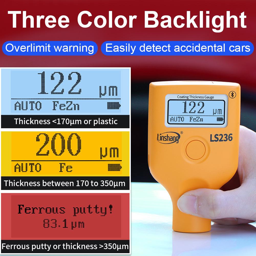 Portable Coating Thickness Gauge Dual Screen Car Paint Checker Meter Car Tester Paint Film Coating Thickness Gauge