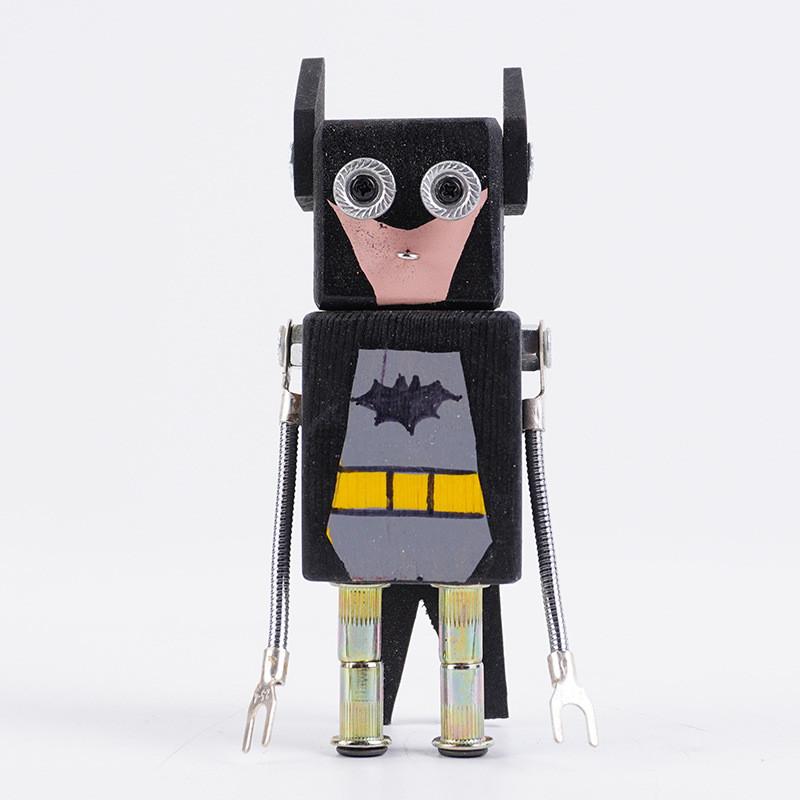

Marvel Wooden Robot Figurine Gift For Kids And Birthday Parties чёрный