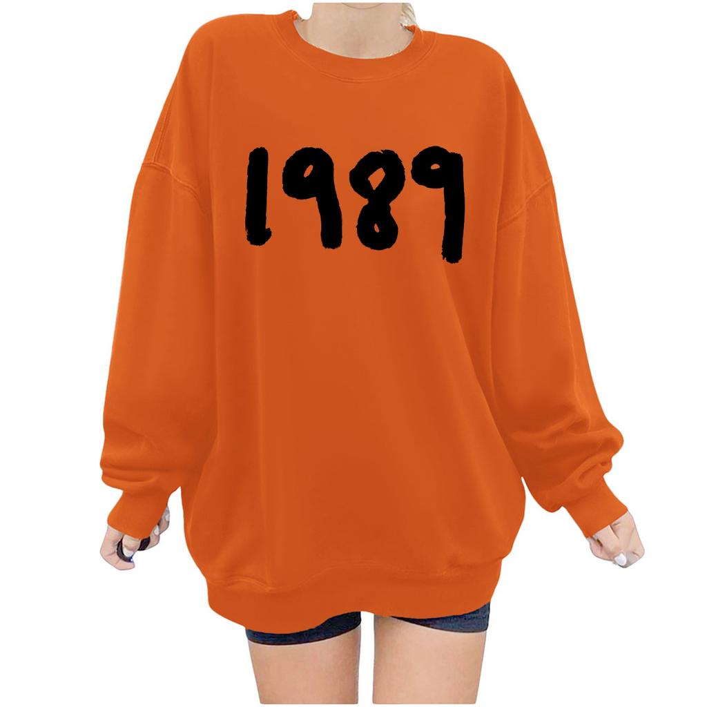 Women Autumn Winter Tops Women's Long Sleeve Sweatshirt Casual Crewneck Loose Fit Pollover Fleece Tops