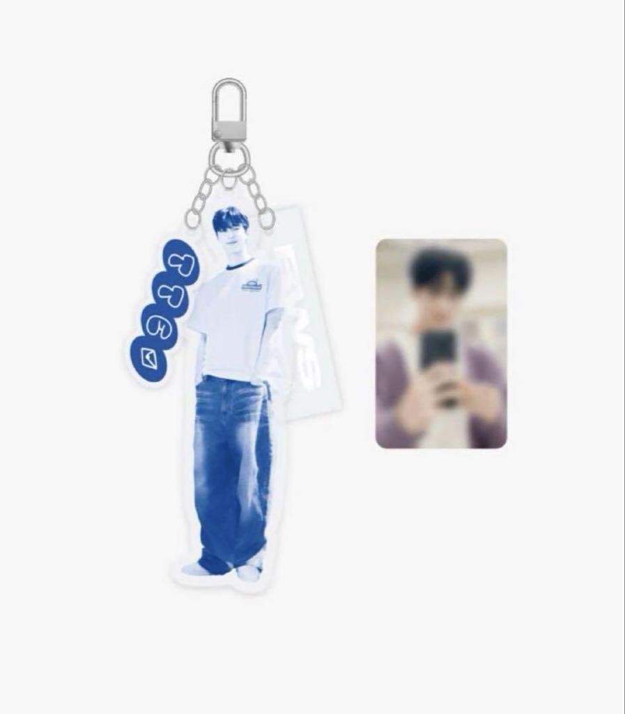 [USED] Byun Woo Seok Acrylic Key Ring Acrylic Key with Trading Card Fan Meeting