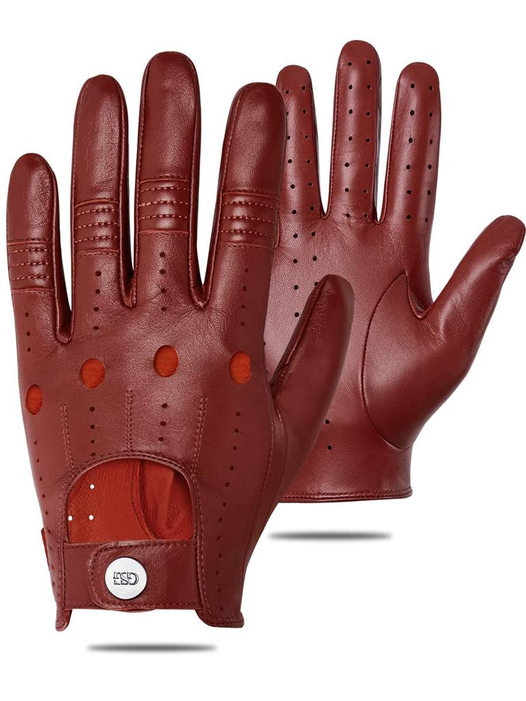GSG Leather Driving Smartphone Thin Leather Gloves for Perfect for Driving and Product 210611 Men's Gloves, Compatible, Summer, Unlined, Perforated,