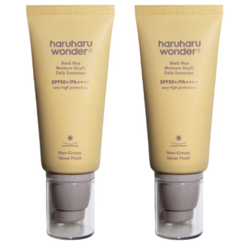 HARUHARU WONDER Black Rice Moisture Airyfit Daily Sunscreen SPF50+ PA++++ – Lightweight Hydrating Organic Sunscreen, 50 Ml